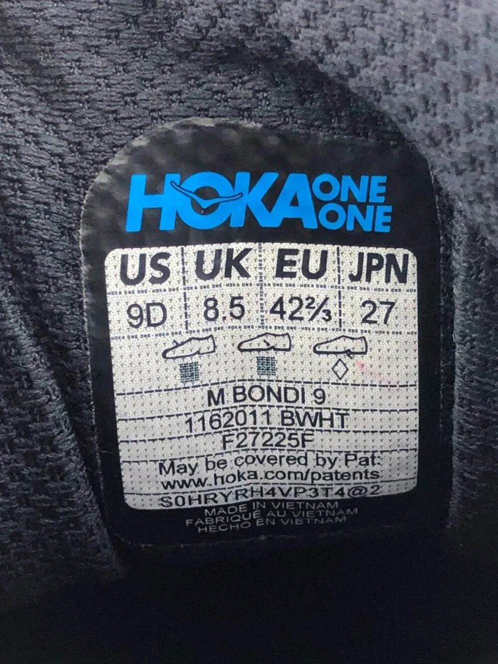 Hoka One One Bondi 9 Road Running Shoes 9 D